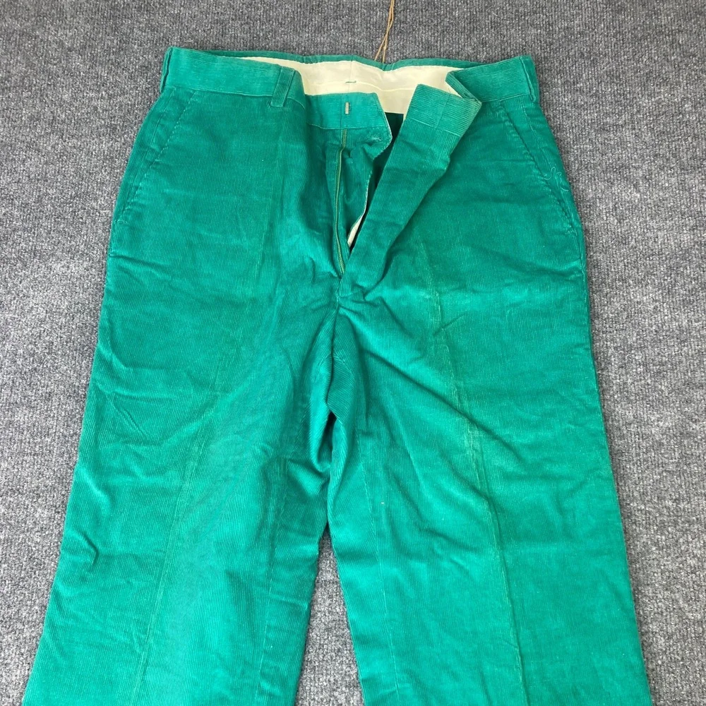 Vintage Pen West Pendleton Green Corduroy Pants Straight Leg Trousers Emerald